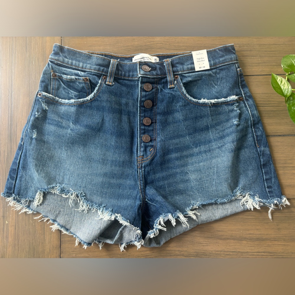 NWT Abercrombie & Fitch High Rise Mom Shorts size 30/10